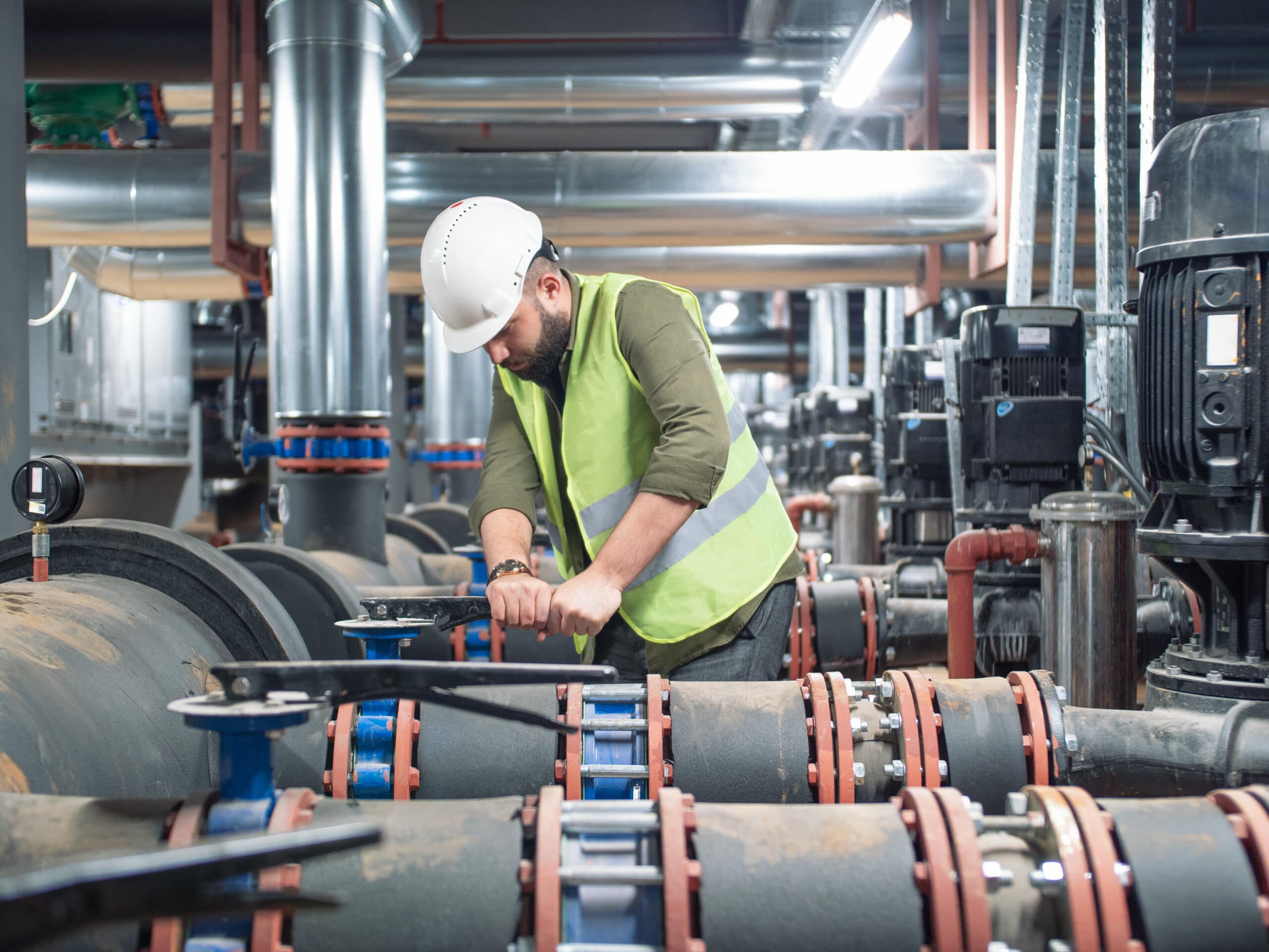 Man providing commercial maintenance